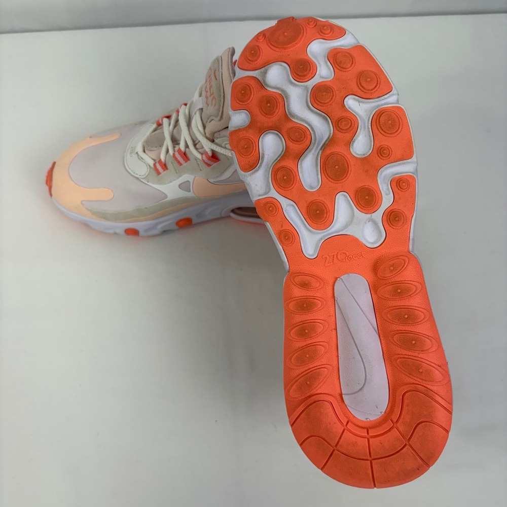 Nike Air Max 270 React Women's Sneakers Summit White Crimson Tint Size 5 - Picture 11 of 12
